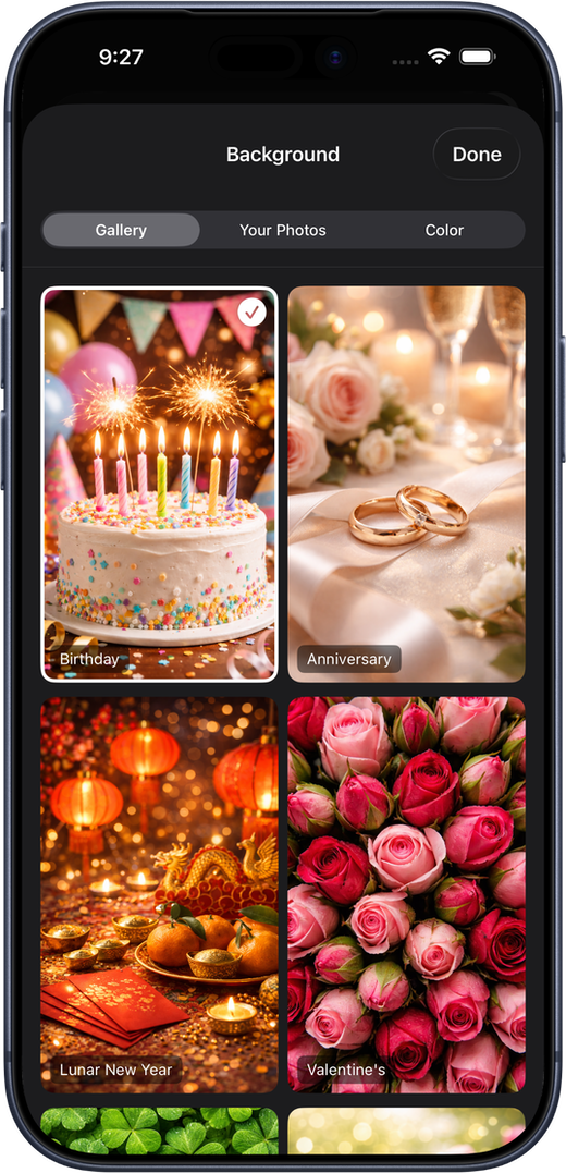 Countdown with a custom photo background